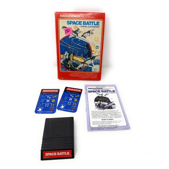 Space Battle Mattel Intellivision 1979 Video Game Box Manual Overlays - Picture 1 of 2